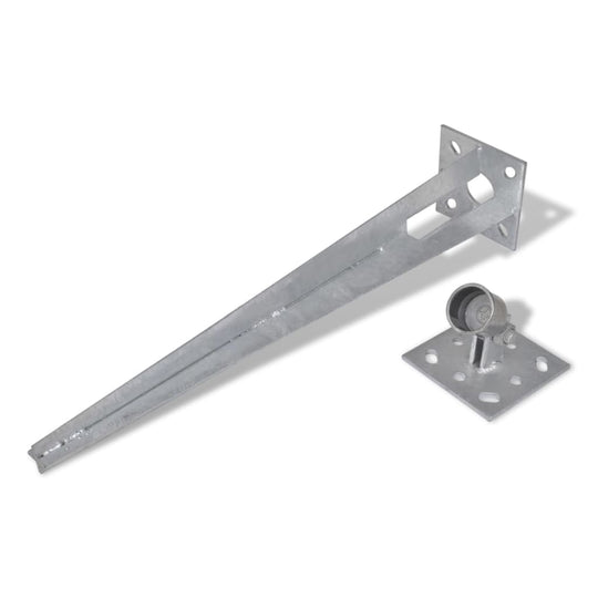 Strive Post Spikes set featuring zinc-coated steel spikes and pole holders for durable fence anchoring.