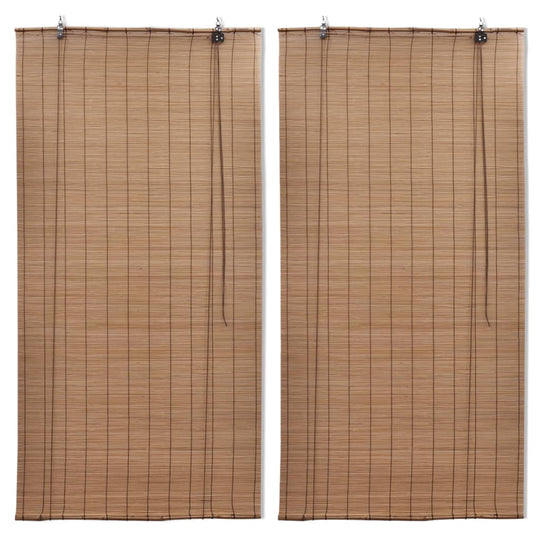 Bamboo Roller Blinds  pcs featuring natural textures and woven cords for stylish light control and privacy.