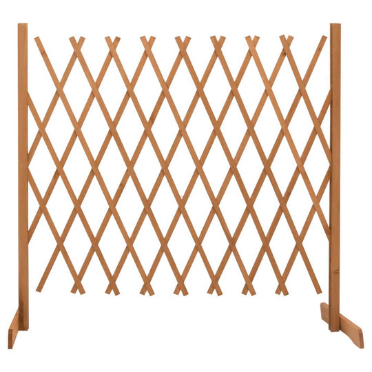 Solid firwood garden trellis fence in orange, expandable to 180x100 cm for privacy and climbing plants support.