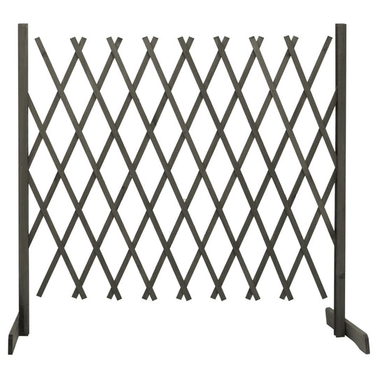 Garden Trellis Fence Grey 180x100 cm Solid Firwood