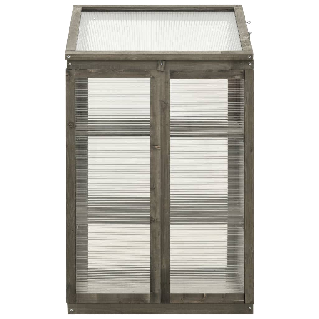 Greenhouse 60x45x100 cm Firwood with 2 shelves for plants, made from durable PC board and firwood.