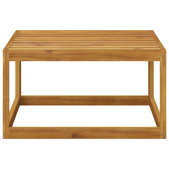 6 Piece Garden Lounge Set with Cushion Solid Acacia Wood coffee table featuring slatted design and sturdy frame.