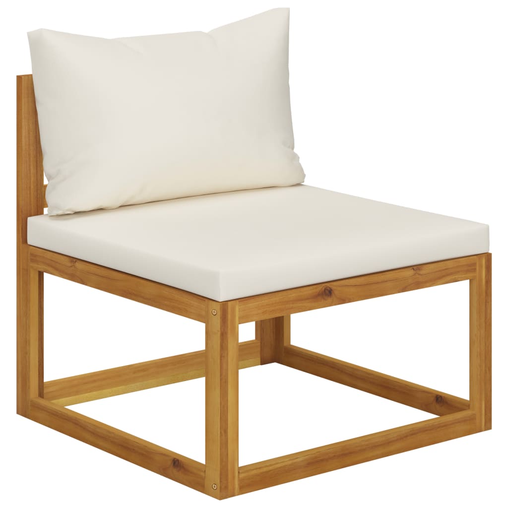 Garden Lounge 5 Piece Set with Cushion  Solid Acacia Wood