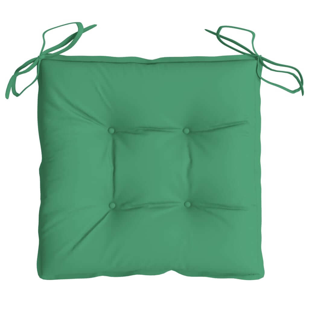 Chair Cushions 2 pcs 40x40x7 cm Oxford Fabric in green, showcasing durable and water-resistant outdoor seating comfort.
