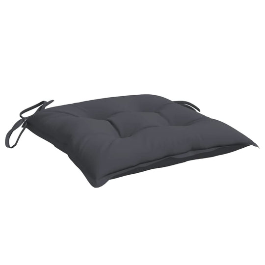 Chair Cushions 2 pcs 50x50x7 cm Oxford Fabric in black with sturdy straps for outdoor seating, featuring durable, water-resistant material.