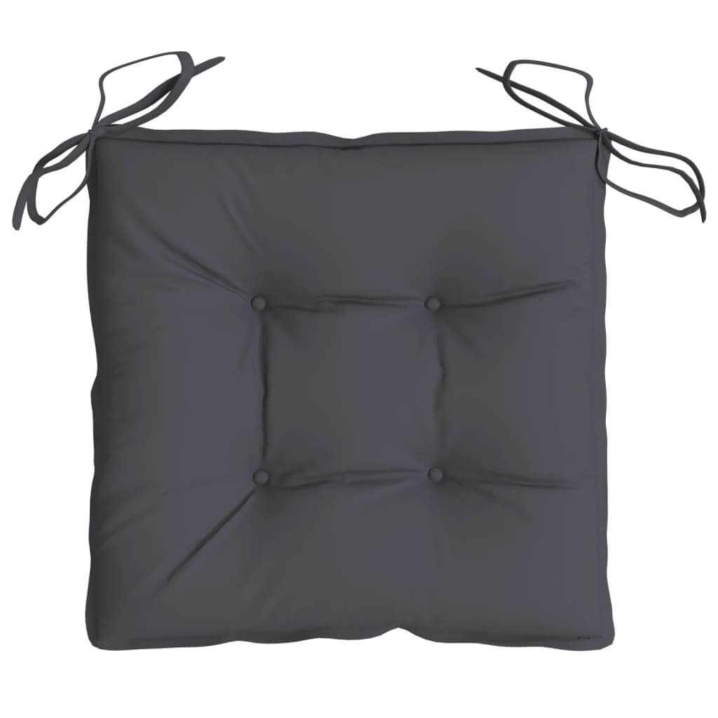 Chair Cushions 2 pcs 50x50x7 cm Oxford Fabric in dark color with ties for secure attachment. Soft and durable outdoor seating accessory.