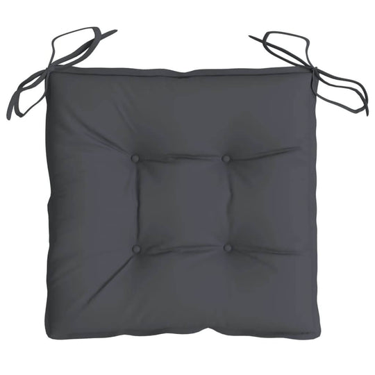 Chair Cushions 2 pcs 50x50x7 cm Oxford Fabric in dark color with ties for secure attachment. Soft and durable outdoor seating accessory.