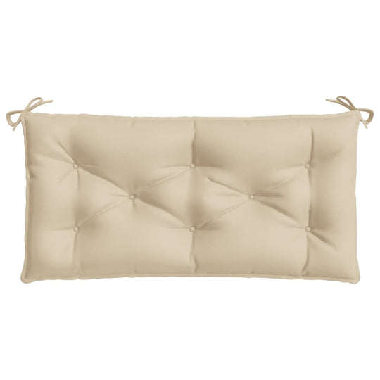 Garden Bench Cushion 100x50x7 cm Oxford Fabric in beige color, featuring soft filling and tufted design.