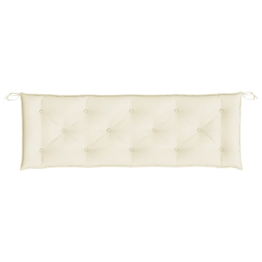 Garden Bench Cushion Cream 150x50x7 cm Oxford Fabric, water-resistant, durable cushion with soft filling for outdoor furniture.
