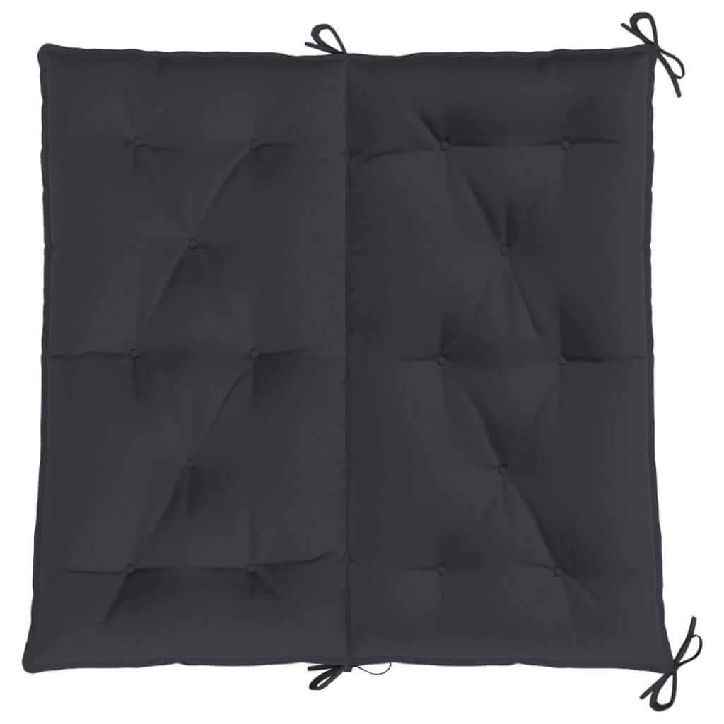 Garden Bench Cushion Black 100x(50+50)x7cm Oxford Fabric