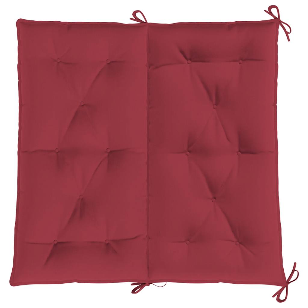 Garden bench cushion in wine color, 100x(50+50)x7cm, made from durable Oxford fabric for outdoor furniture.