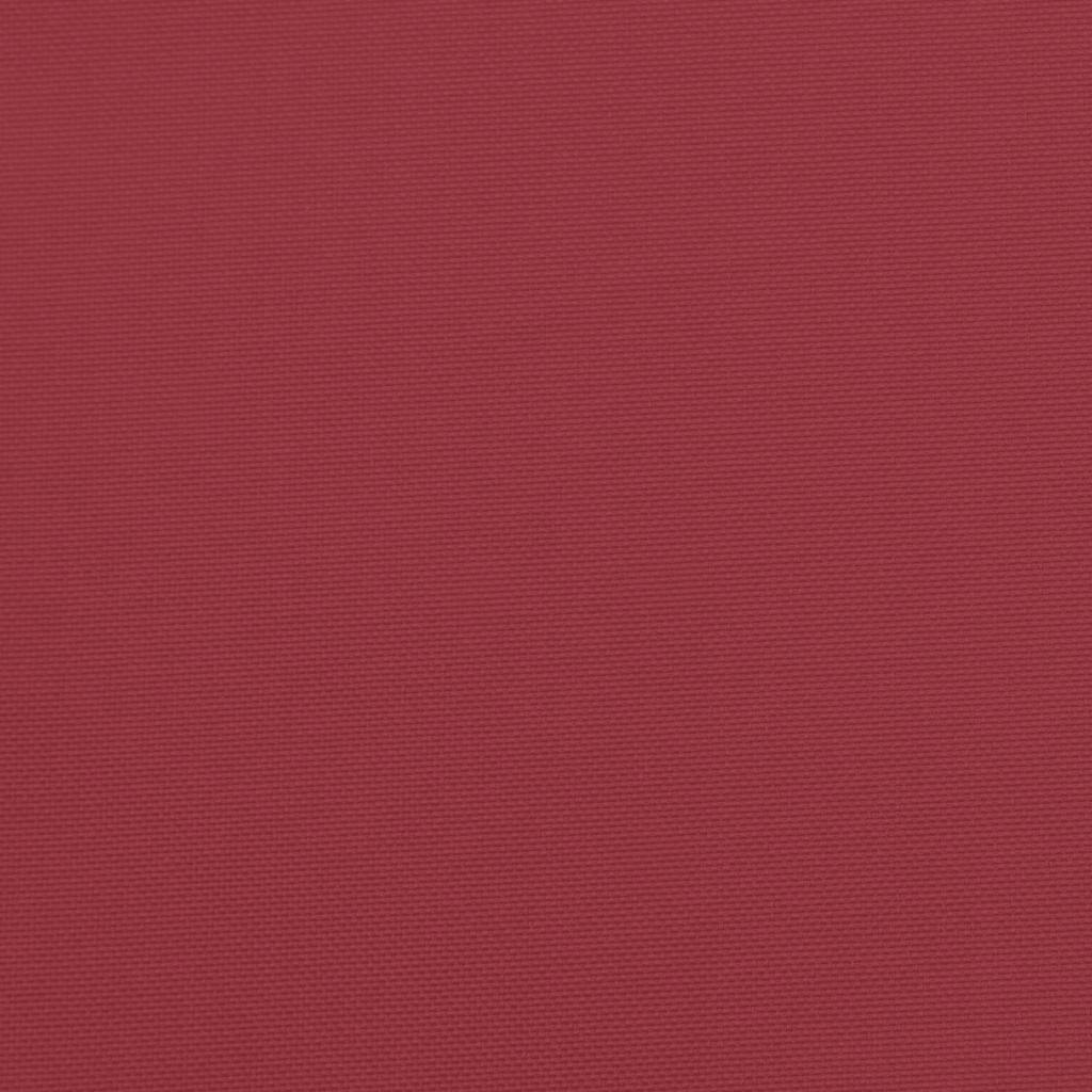 Close-up of durable red Oxford fabric used for garden bench cushions, lightweight, water-resistant, and breathable.