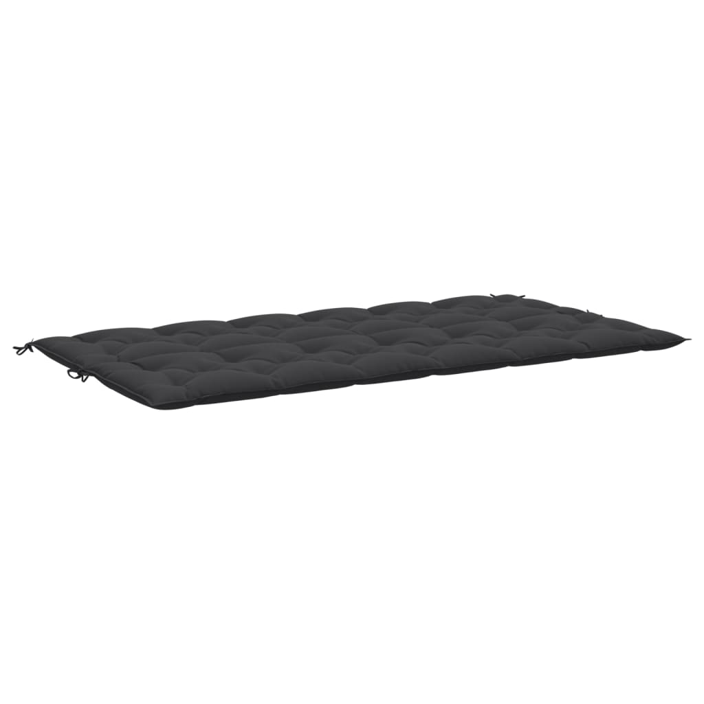 Garden Bench Cushion Black 200x(50+50)x7cm Oxford Fabric