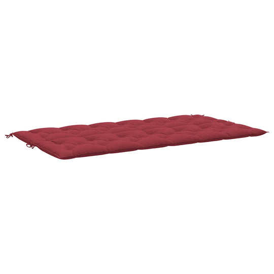 Garden Bench Cushion Wine  200x(50+50)x7cm Oxford Fabric, plush red outdoor cushion for added comfort.