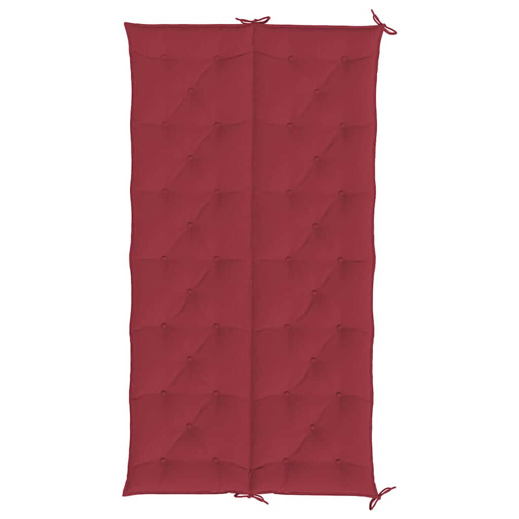 Garden Bench Cushion Wine  200x(50+50)x7cm Oxford Fabric in burgundy color with tufted design.
