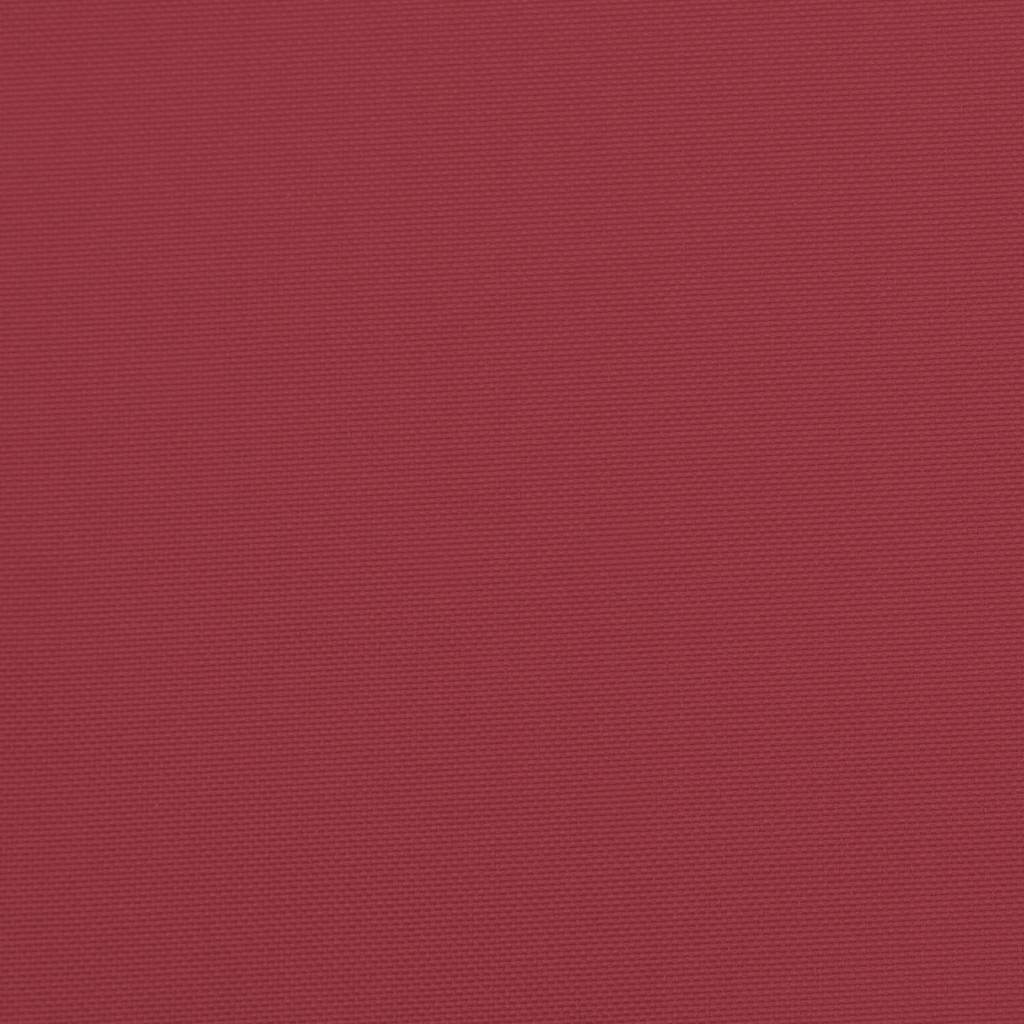 Garden Bench Cushion Wine 200x(50+50)x7cm Oxford Fabric in a rich red color, showing durable Oxford fabric texture.