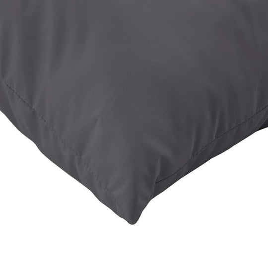 Close-up of dark grey Pallet Cushions 2 pcs Oxford Fabric featuring durable, water-resistant Oxford material and soft hollow fibre filling.