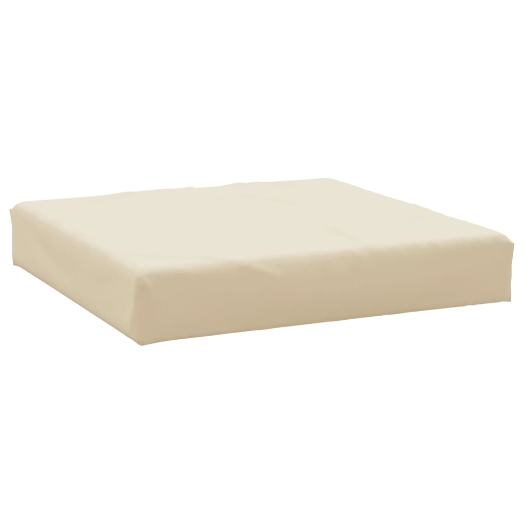 Single beige cushion from Pallet Cushions 3 pcs Oxford Fabric set, ideal for outdoor use, featuring water-resistant and durable Oxford fabric.