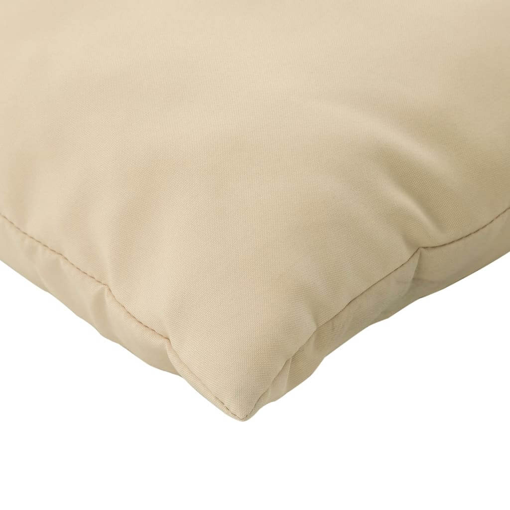 Close-up of Pallet Cushions 3 pcs Oxford Fabric with beige Oxford fabric, showing soft filling and durable material.