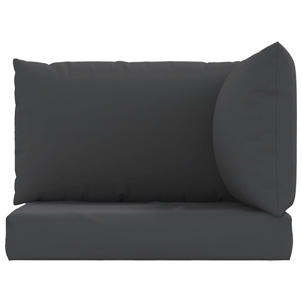 Black Pallet Cushions 3 pcs Oxford Fabric for outdoor furniture; durable, breathable, and water-resistant design.