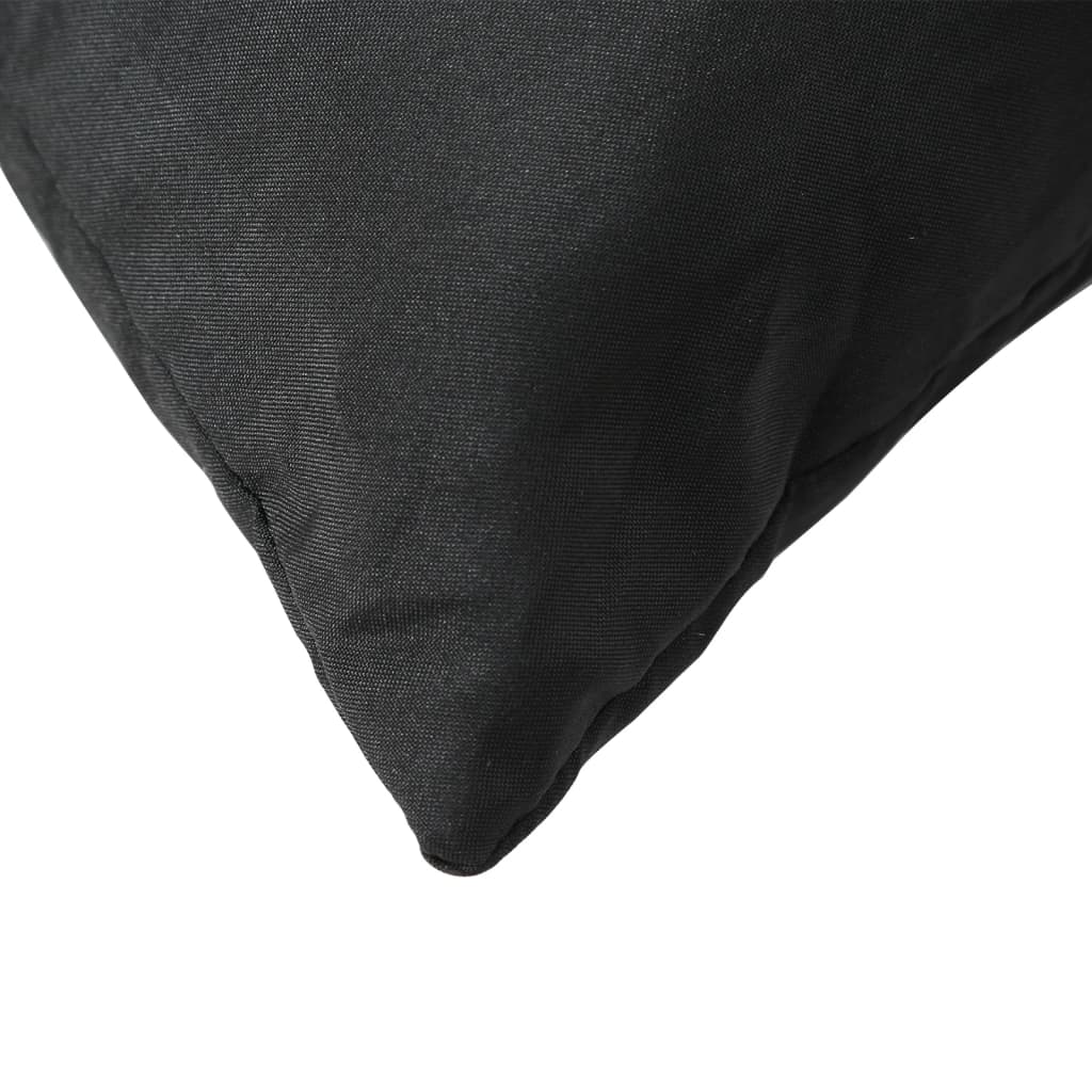 Close-up of Pallet Cushions 3 pcs Oxford Fabric in black, showcasing durable, water-resistant Oxford fabric.