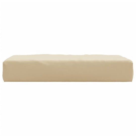 Beige Oxford fabric pallet cushion for outdoor furniture and patio settings.