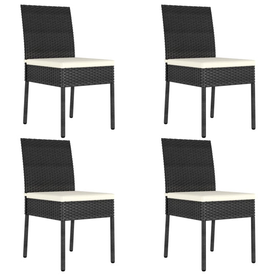 Garden Dining Chairs 4 pcs Poly Rattan , Furniture -> Outdoor Furniture -> Outdoor Seating -> Outdoor Chairs , black,Chairs -,Durable,Furniture -,Home & Garden -,new-305021,Outdoor Chairs,Outdoor Furniture -,Outdoor Seating -,poly rattan,set of 4