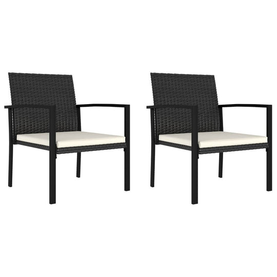 Garden Dining Chairs 2 pcs Poly Rattan - stylish outdoor dining chairs with comfortable cushions and sturdy frame.