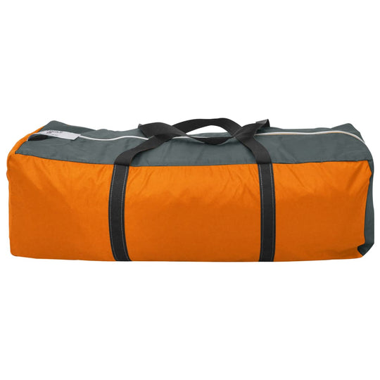 Large camping tent storage bag in grey and orange, perfect for outdoor adventures and easy transportation.