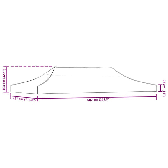 Party Tent Roof 6x3 m  270 g/m²