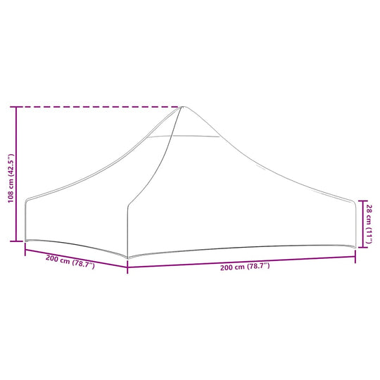 Party Tent Roof 2x2 m  270 g/m²