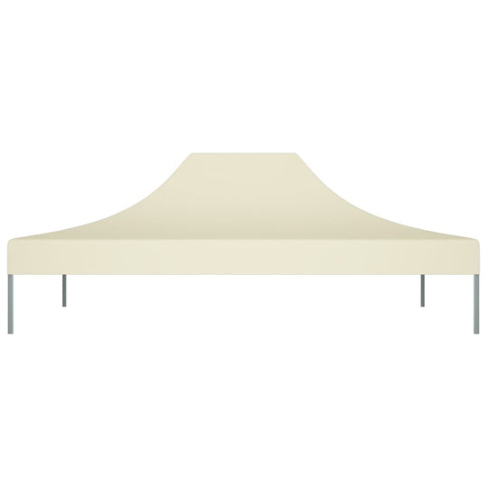 Cream party tent roof 4.5x3 m, UV-resistant outdoor cover for furniture gatherings.