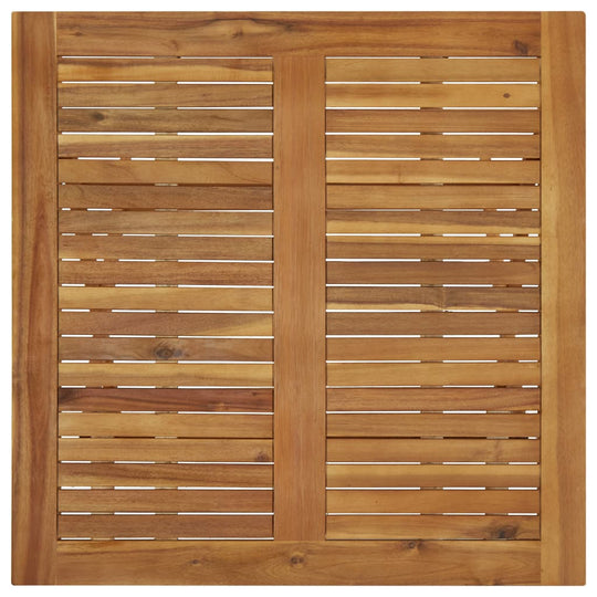 Solid acacia wood slatted panel showcasing a natural finish, perfect for outdoor furniture and decor.