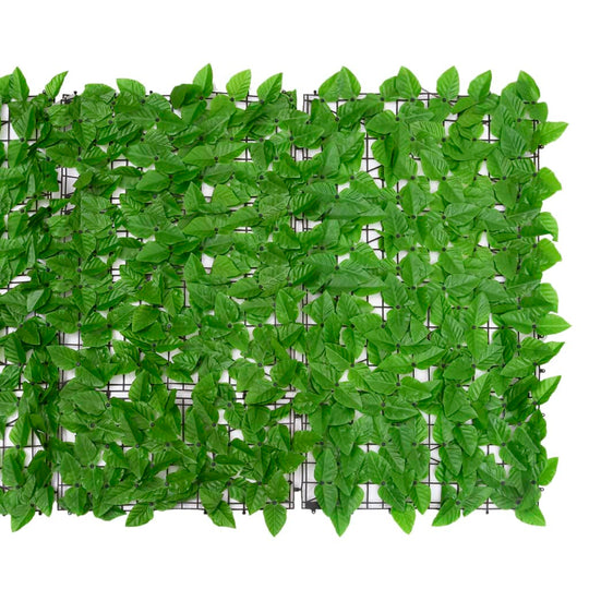 Balcony Screen with Green Leaves 400x100 cm