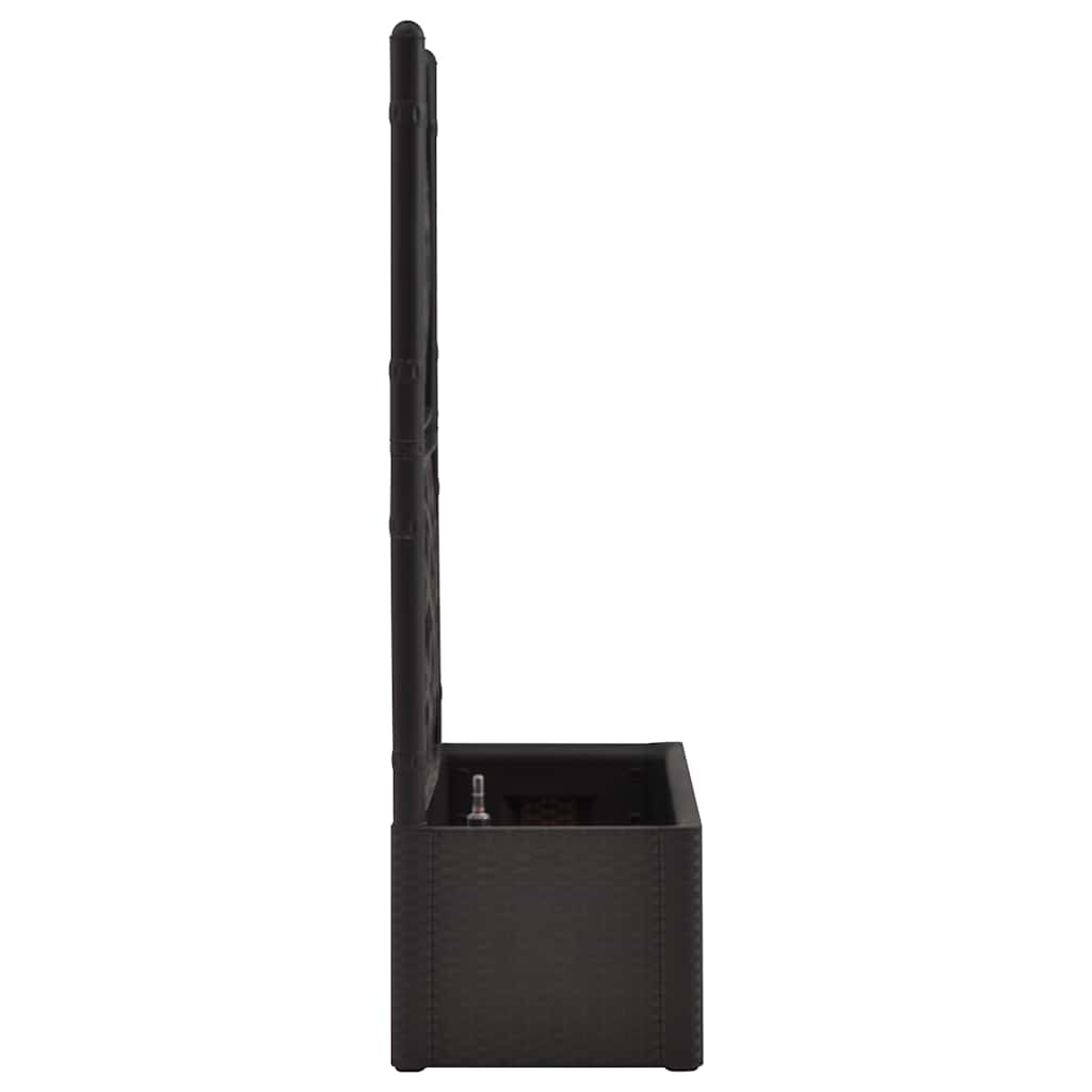 Side view of Garden Raised Bed with Trellis and Self Watering System, showcasing durable plastic construction and trellis support.