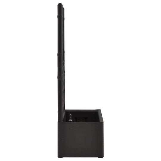 Side view of Garden Raised Bed with Trellis and Self Watering System, showcasing durable plastic construction and trellis support.