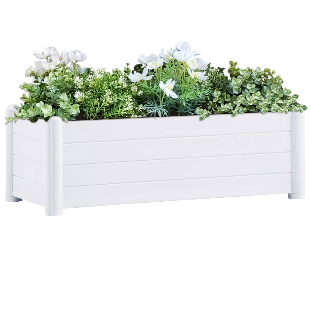 Garden Raised Bed PP 100x43x35 cm , Home & Garden -> Lawn & Garden -> Gardening -> Pots & Planters , Durable,Gardening -,Home & Garden -,Lawn & Garden -,new-305021,Pots & Planters,white