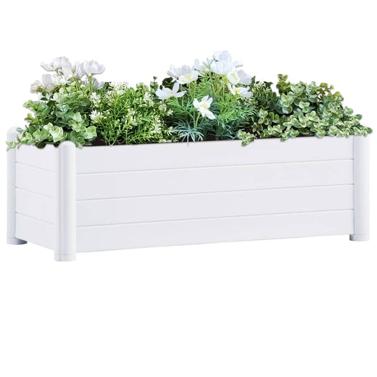 Garden Raised Bed PP 100x43x35 cm , Home & Garden -> Lawn & Garden -> Gardening -> Pots & Planters , Durable,Gardening -,Home & Garden -,Lawn & Garden -,new-305021,Pots & Planters,white