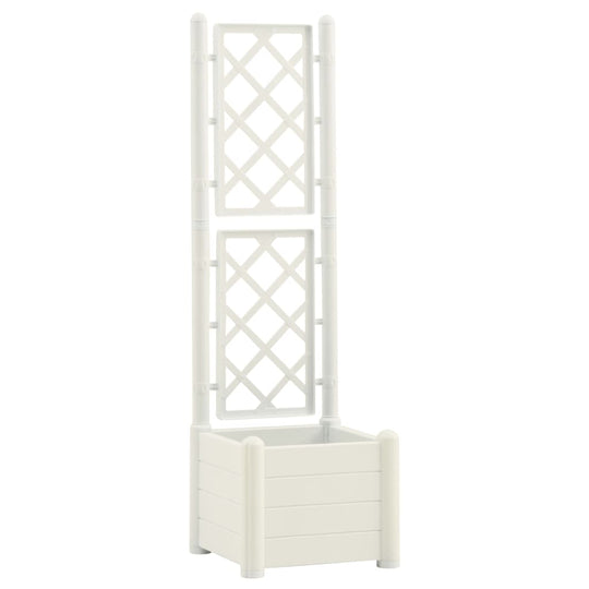 Garden Planter with Trellis 43x43x142 cm PP