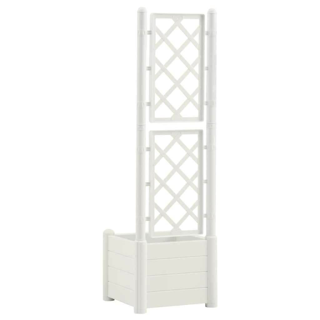 Garden Planter with Trellis 43x43x142 cm PP
