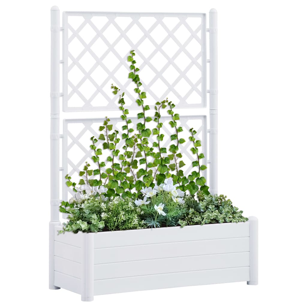 Garden Planter with Trellis 100x43x142 cm PP , Gardening -> Pots & Planters , Durable,eligant,Gardening -,Home & Garden -,Lawn & Garden -,Modern Design,new-305021,Pots & Planters