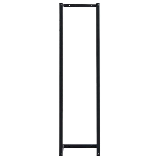Towel Rack 25x20x95 cm Iron - Black iron wall towel holder for bathroom organization.