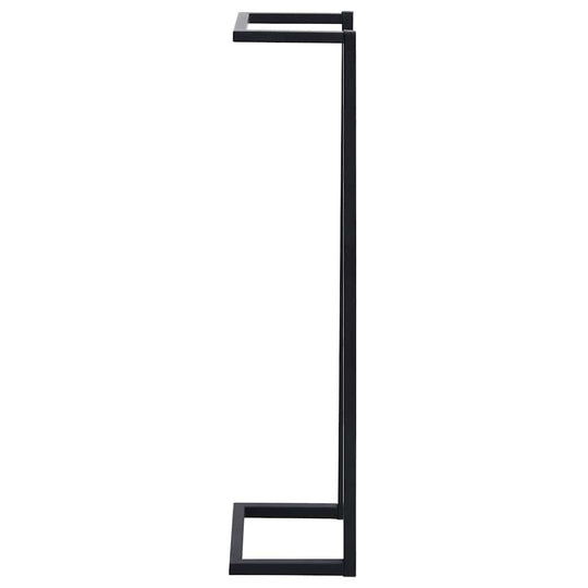 Towel Rack 25x20x95 cm Iron side view showing sleek black iron design, ideal for bathroom organization.