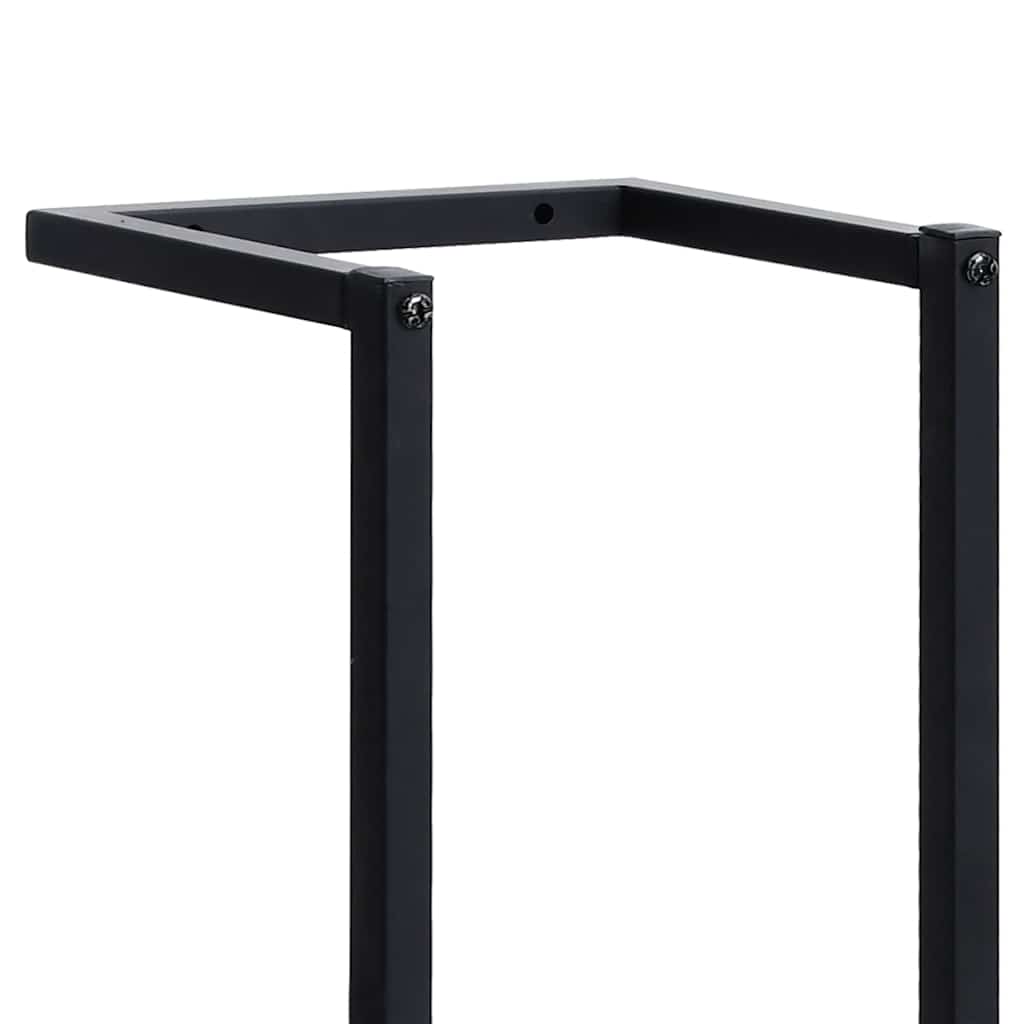 Towel Rack 25x20x95 cm Iron - close-up of sturdy black iron frame for bathroom storage.