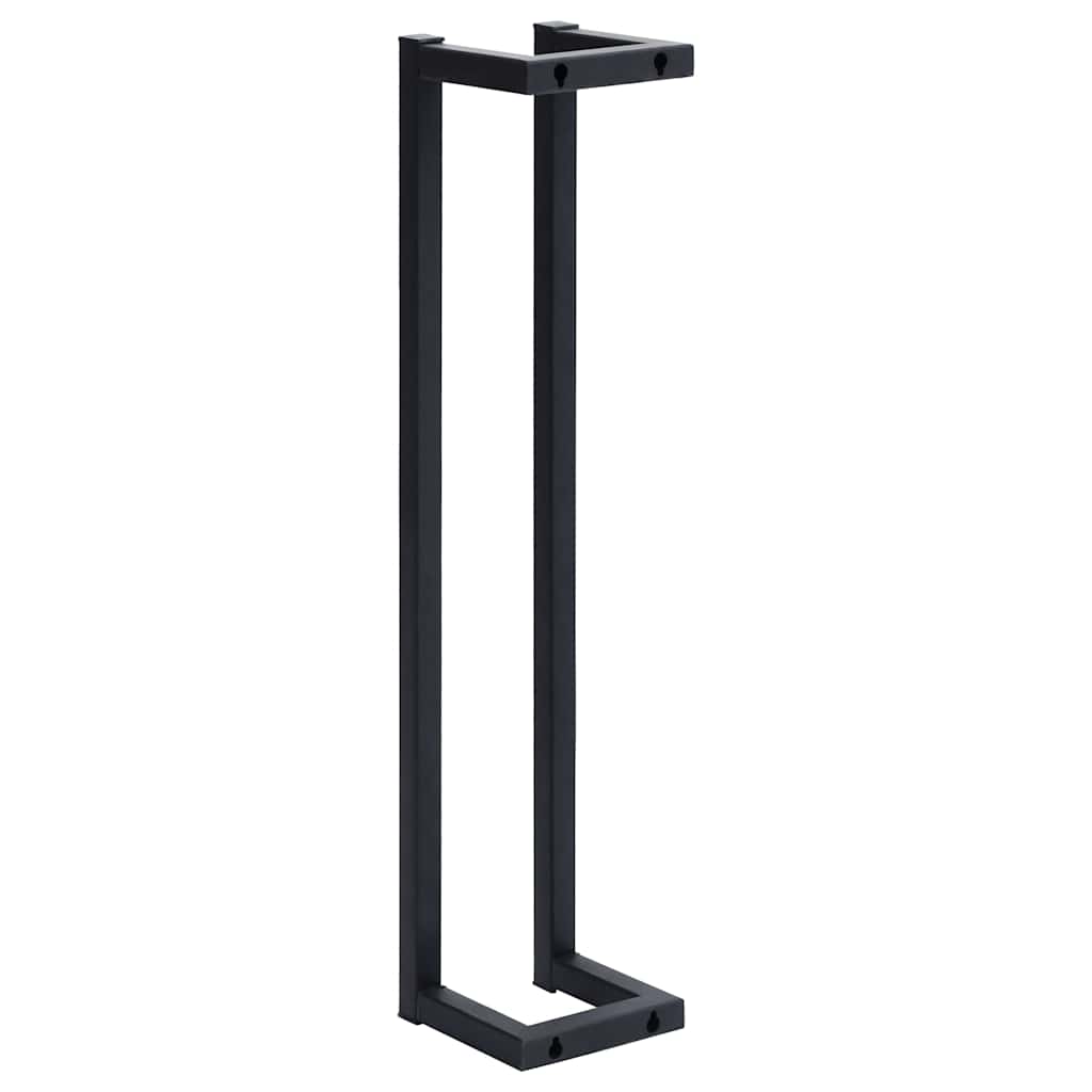 Towel Rack 12.5x12.5x60 cm Iron, black iron towel holder, sturdy and durable bathroom accessory