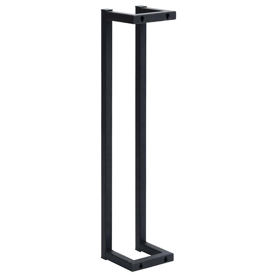 Towel Rack 12.5x12.5x60 cm Iron, black iron towel holder, sturdy and durable bathroom accessory