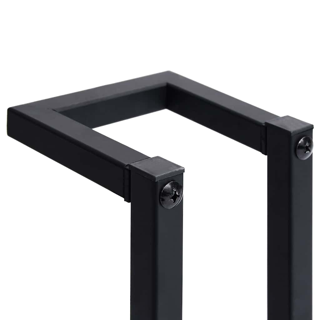 Towel Rack 12.5x12.5x60 cm Iron close-up of sturdy black iron frame design.