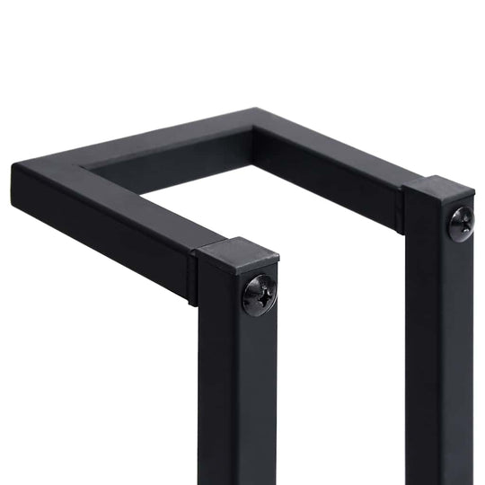 Towel Rack 12.5x12.5x60 cm Iron close-up of sturdy black iron frame design.