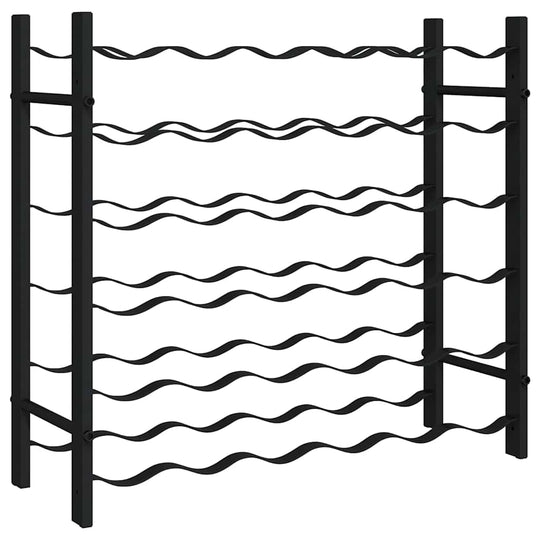 Wine Rack for 36 Bottles  Iron, stylish iron wine holder for home decor, storing up to 36 wine bottles.