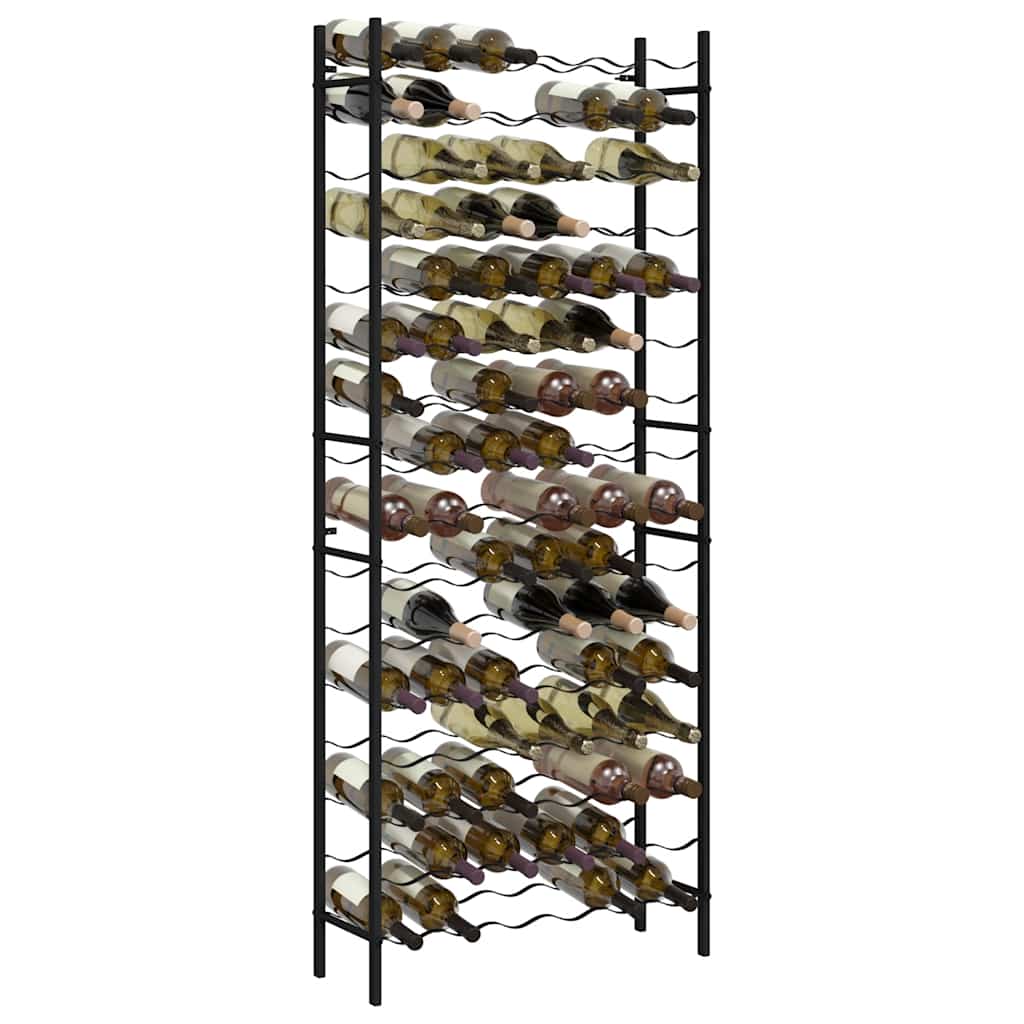 Wine Rack for 96 Bottles Iron showcasing a sturdy design holding multiple wine bottles in an elegant arrangement.